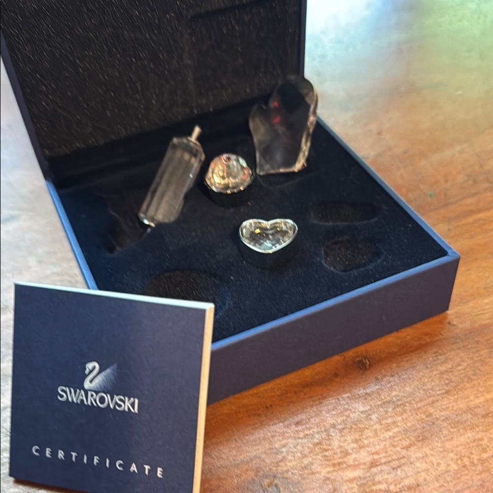 Swarovski Black and Silver Crystal Decor Accents